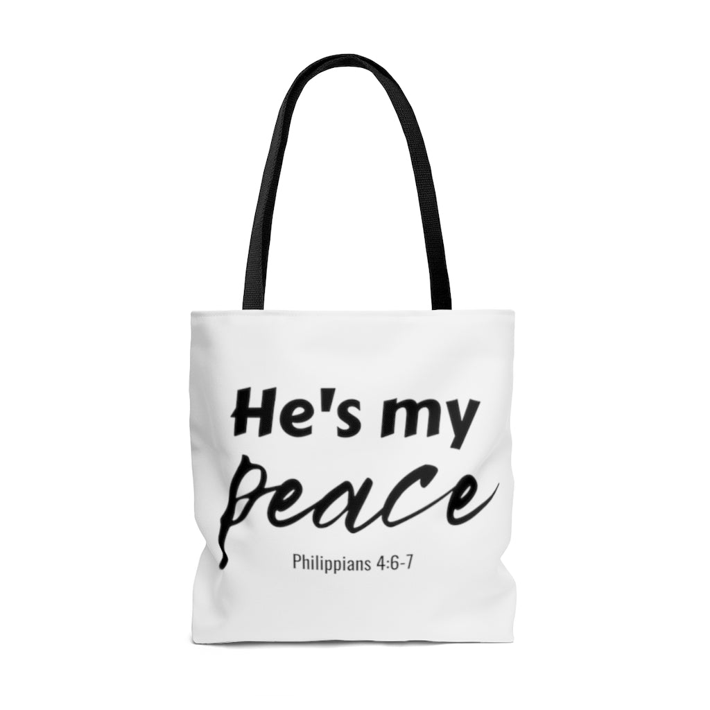 He's My Peace Tote Bag