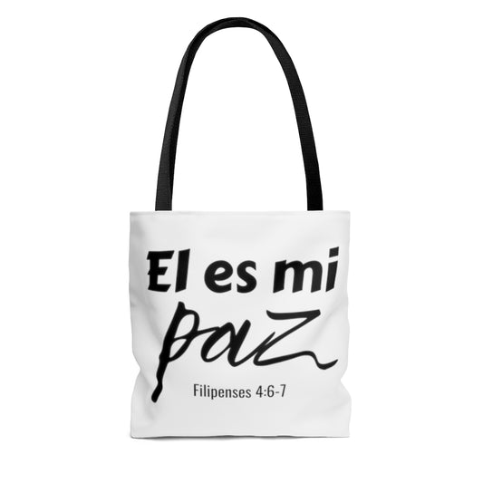 El Es Mi Paz Tote Bag