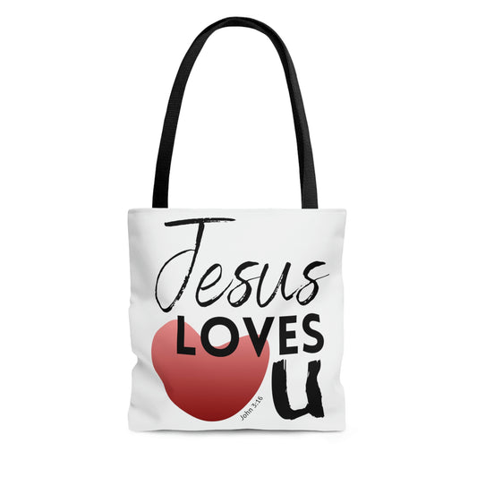 Jesus Loves U Tote Bag