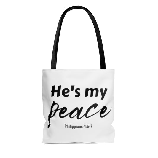 He's My Peace Tote Bag