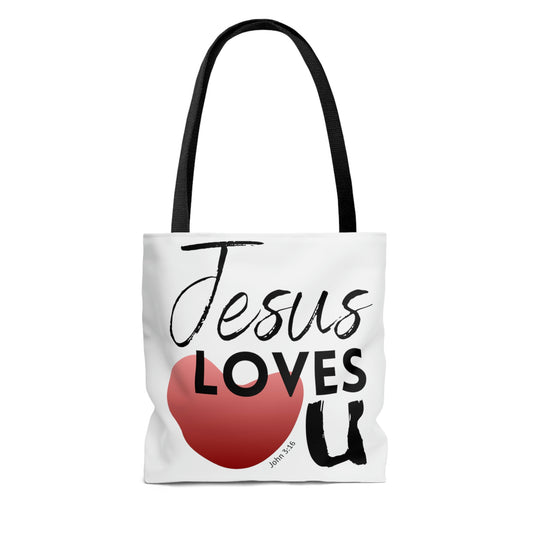 Jesus Loves U Tote Bag