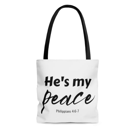He's My Peace Tote Bag