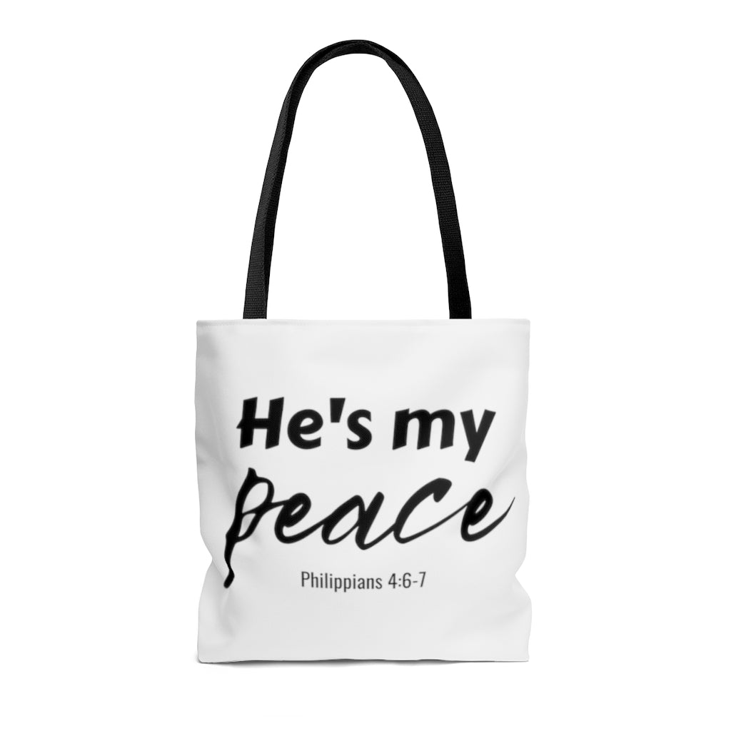 He's My Peace Tote Bag